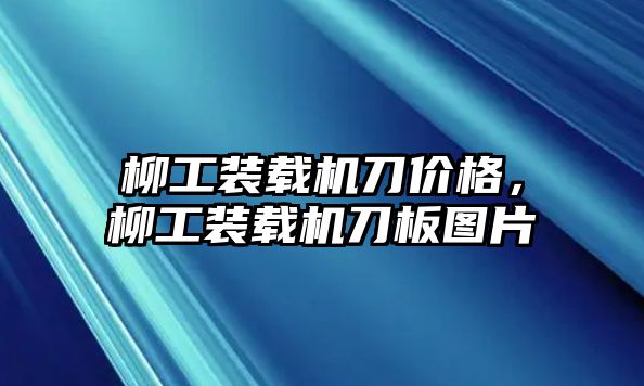 柳工裝載機(jī)刀價(jià)格，柳工裝載機(jī)刀板圖片