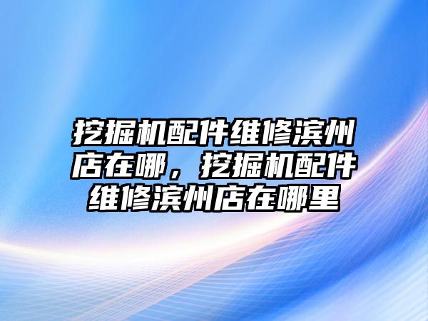 挖掘機(jī)配件維修濱州店在哪，挖掘機(jī)配件維修濱州店在哪里