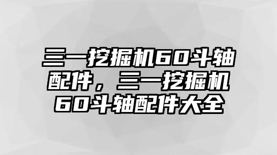 三一挖掘機(jī)60斗軸配件，三一挖掘機(jī)60斗軸配件大全