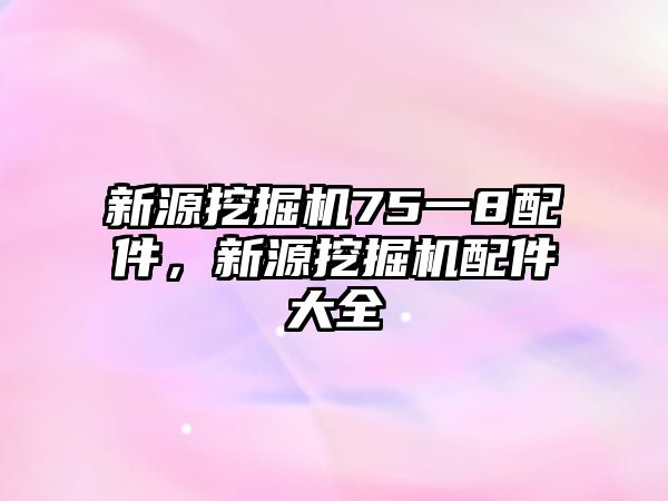 新源挖掘機(jī)75一8配件，新源挖掘機(jī)配件大全