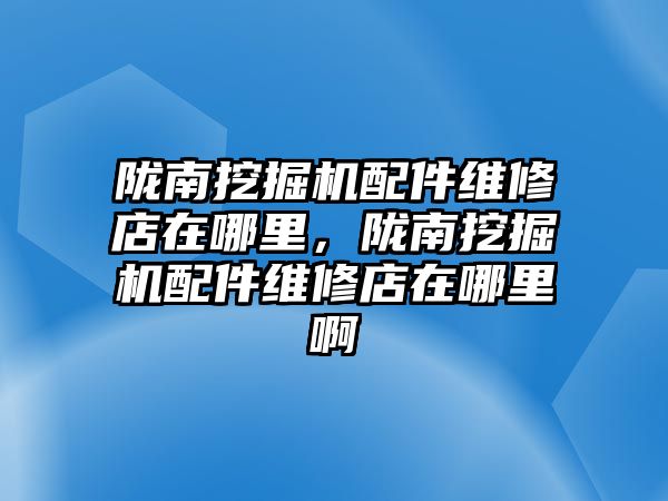 隴南挖掘機配件維修店在哪里，隴南挖掘機配件維修店在哪里啊