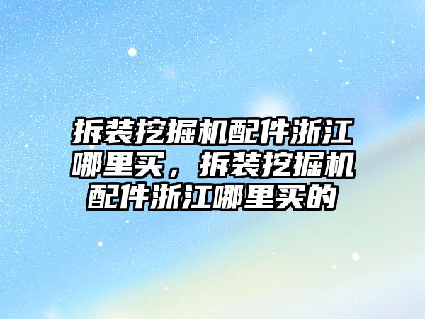 拆裝挖掘機(jī)配件浙江哪里買，拆裝挖掘機(jī)配件浙江哪里買的