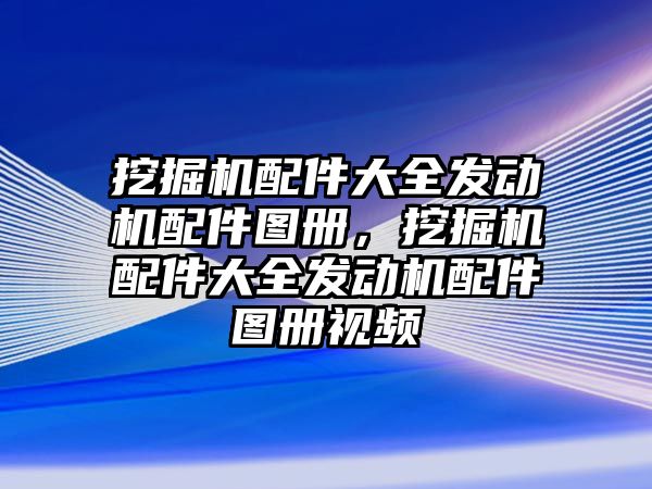 挖掘機配件大全發(fā)動機配件圖冊，挖掘機配件大全發(fā)動機配件圖冊視頻