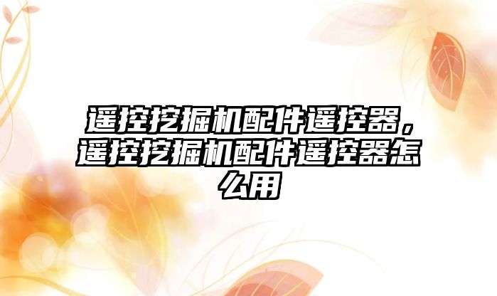 遙控挖掘機配件遙控器，遙控挖掘機配件遙控器怎么用