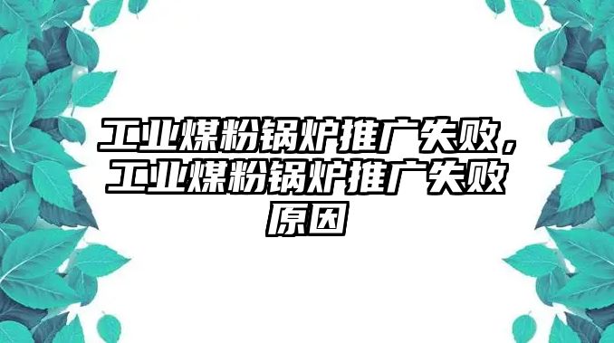 工業(yè)煤粉鍋爐推廣失敗，工業(yè)煤粉鍋爐推廣失敗原因