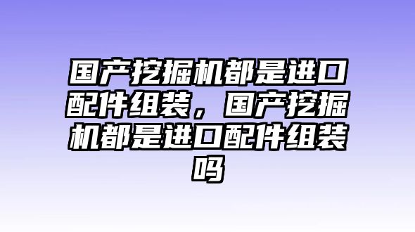 國產(chǎn)挖掘機(jī)都是進(jìn)口配件組裝，國產(chǎn)挖掘機(jī)都是進(jìn)口配件組裝嗎