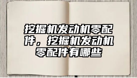 挖掘機發(fā)動機零配件，挖掘機發(fā)動機零配件有哪些