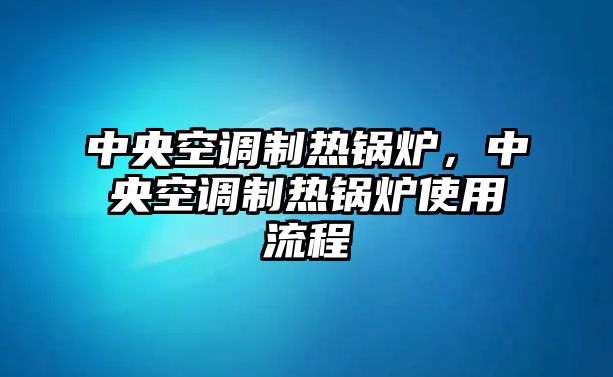 中央空調(diào)制熱鍋爐，中央空調(diào)制熱鍋爐使用流程