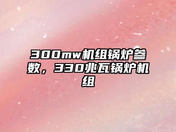 300mw機(jī)組鍋爐參數(shù)，330兆瓦鍋爐機(jī)組