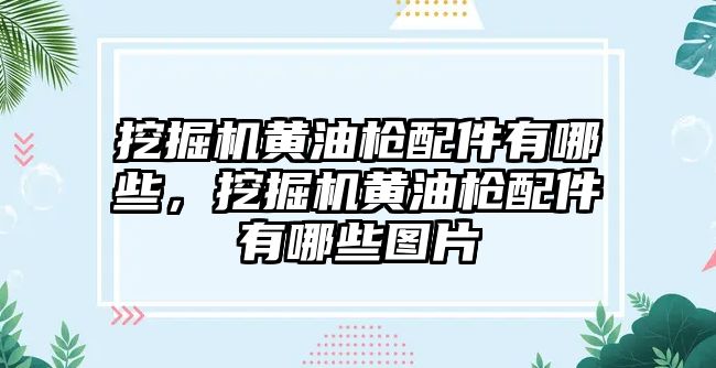 挖掘機(jī)黃油槍配件有哪些，挖掘機(jī)黃油槍配件有哪些圖片