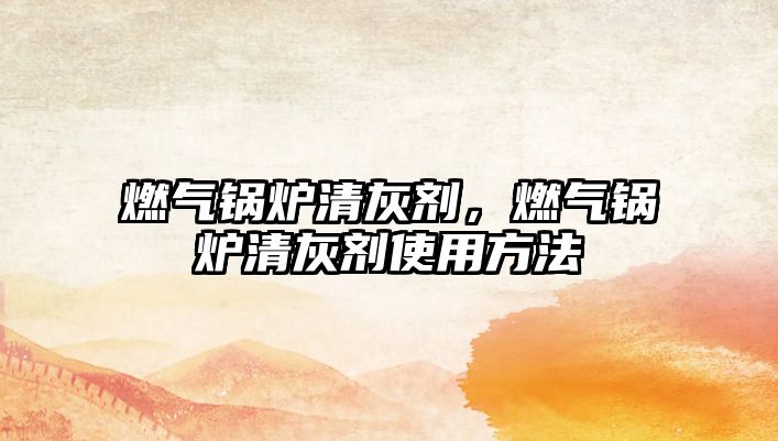 燃?xì)忮仩t清灰劑，燃?xì)忮仩t清灰劑使用方法