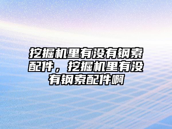 挖掘機里有沒有鋼索配件，挖掘機里有沒有鋼索配件啊