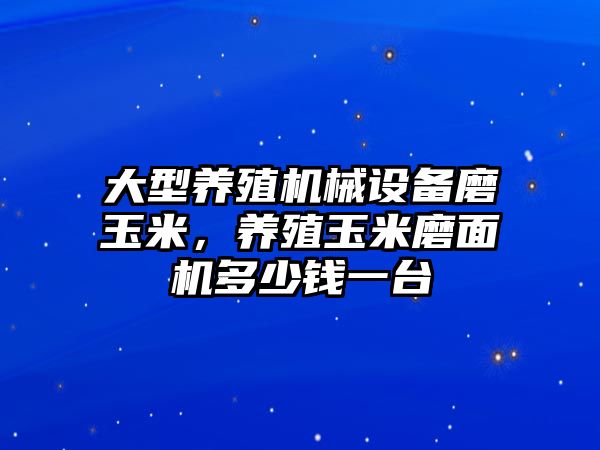 大型養(yǎng)殖機(jī)械設(shè)備磨玉米，養(yǎng)殖玉米磨面機(jī)多少錢一臺(tái)