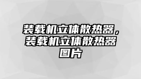 裝載機(jī)立體散熱器，裝載機(jī)立體散熱器圖片