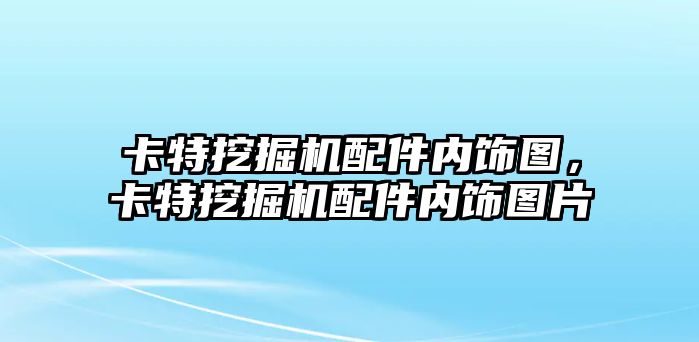 卡特挖掘機配件內(nèi)飾圖，卡特挖掘機配件內(nèi)飾圖片