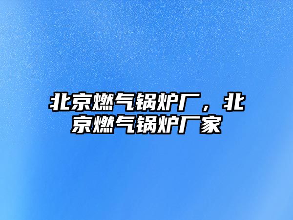 北京燃?xì)忮仩t廠，北京燃?xì)忮仩t廠家