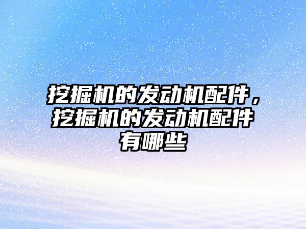 挖掘機的發(fā)動機配件，挖掘機的發(fā)動機配件有哪些