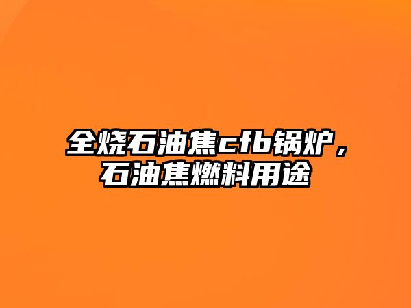 全燒石油焦cfb鍋爐，石油焦燃料用途