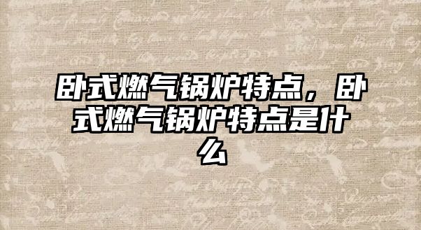 臥式燃?xì)忮仩t特點，臥式燃?xì)忮仩t特點是什么