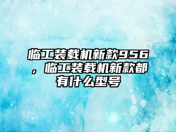 臨工裝載機(jī)新款956，臨工裝載機(jī)新款都有什么型號(hào)