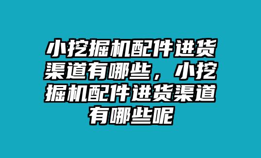 小挖掘機(jī)配件進(jìn)貨渠道有哪些，小挖掘機(jī)配件進(jìn)貨渠道有哪些呢