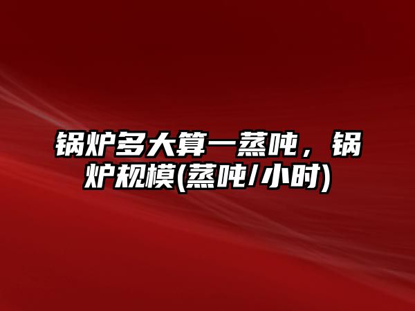 鍋爐多大算一蒸噸，鍋爐規(guī)模(蒸噸/小時)