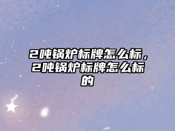 2噸鍋爐標(biāo)牌怎么標(biāo)，2噸鍋爐標(biāo)牌怎么標(biāo)的