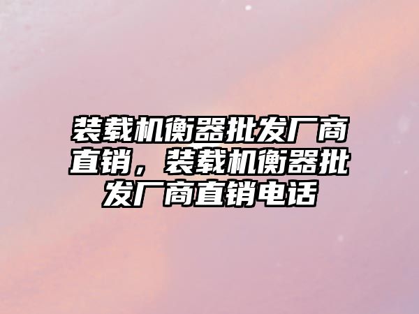 裝載機衡器批發(fā)廠商直銷，裝載機衡器批發(fā)廠商直銷電話