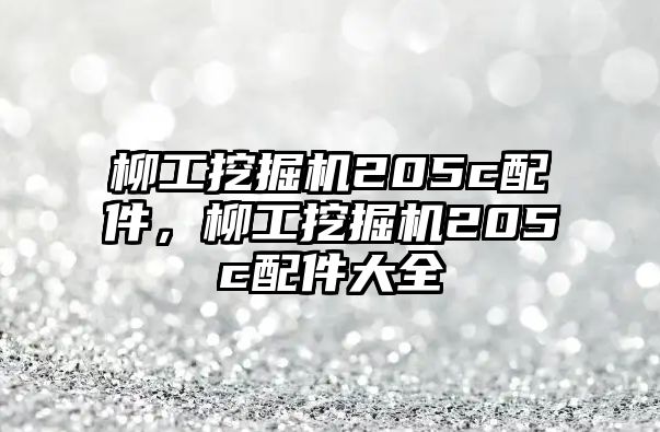 柳工挖掘機205c配件，柳工挖掘機205c配件大全