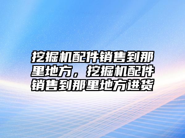 挖掘機配件銷售到那里地方，挖掘機配件銷售到那里地方進(jìn)貨