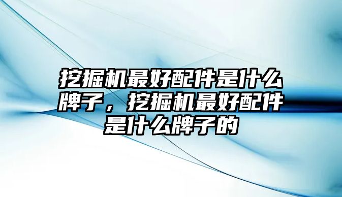 挖掘機(jī)最好配件是什么牌子，挖掘機(jī)最好配件是什么牌子的