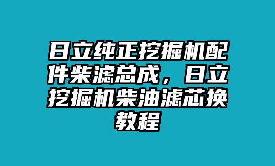 日立純正挖掘機配件柴濾總成，日立挖掘機柴油濾芯換教程