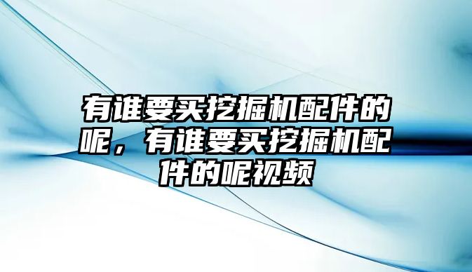 有誰要買挖掘機配件的呢，有誰要買挖掘機配件的呢視頻