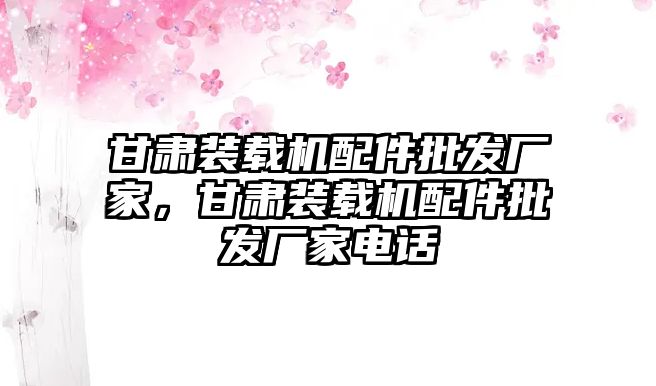 甘肅裝載機(jī)配件批發(fā)廠家，甘肅裝載機(jī)配件批發(fā)廠家電話