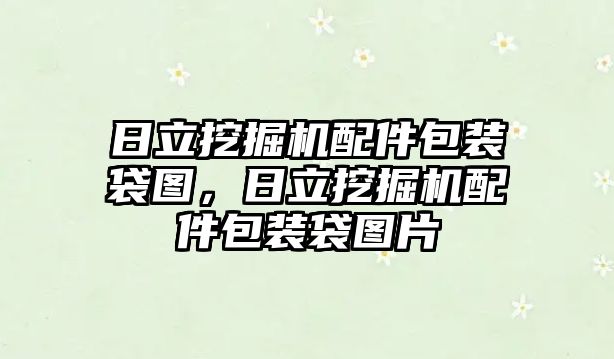 日立挖掘機配件包裝袋圖，日立挖掘機配件包裝袋圖片