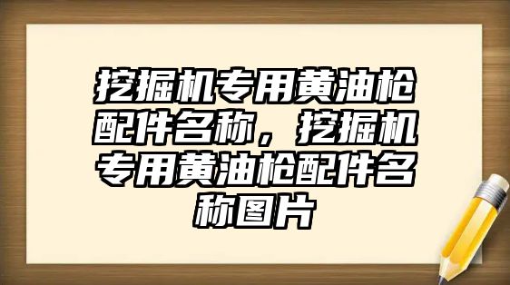 挖掘機專用黃油槍配件名稱，挖掘機專用黃油槍配件名稱圖片