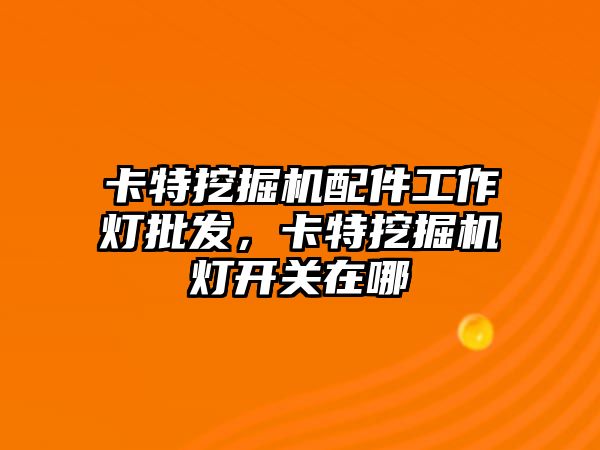 卡特挖掘機配件工作燈批發(fā)，卡特挖掘機燈開關在哪