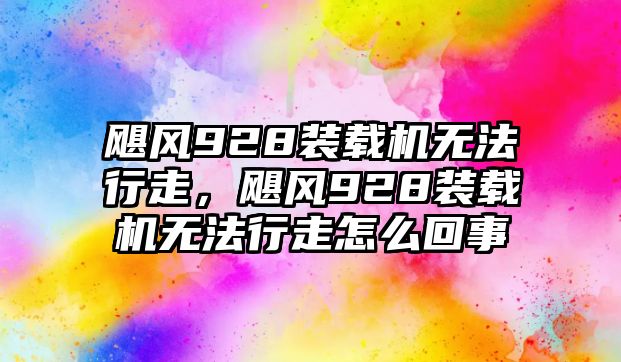 颶風(fēng)928裝載機(jī)無(wú)法行走，颶風(fēng)928裝載機(jī)無(wú)法行走怎么回事