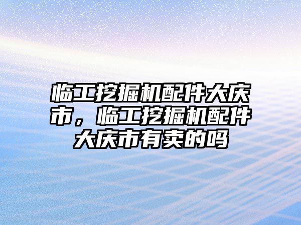 臨工挖掘機配件大慶市，臨工挖掘機配件大慶市有賣的嗎