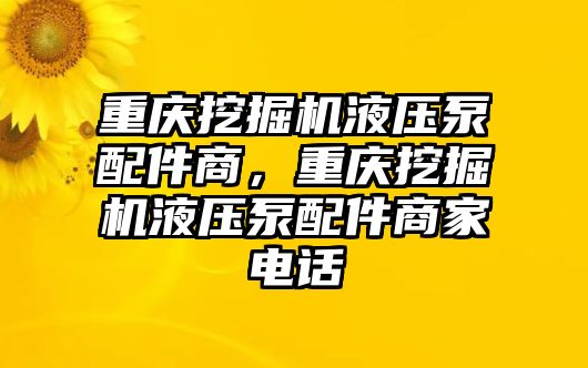 重慶挖掘機(jī)液壓泵配件商，重慶挖掘機(jī)液壓泵配件商家電話