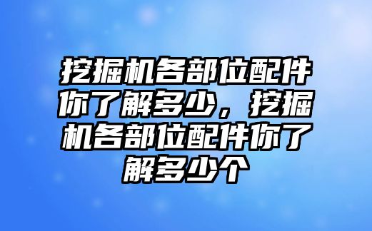 挖掘機各部位配件你了解多少，挖掘機各部位配件你了解多少個