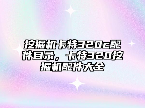 挖掘機卡特320c配件目錄，卡特320挖掘機配件大全