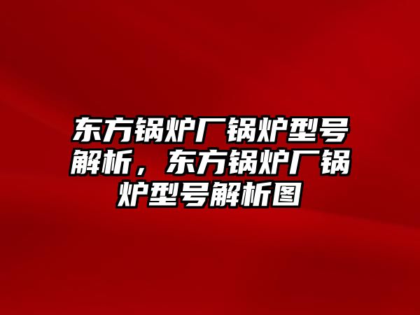 東方鍋爐廠鍋爐型號解析，東方鍋爐廠鍋爐型號解析圖