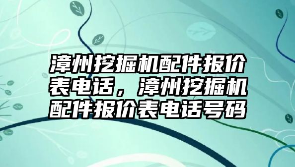 漳州挖掘機配件報價表電話，漳州挖掘機配件報價表電話號碼