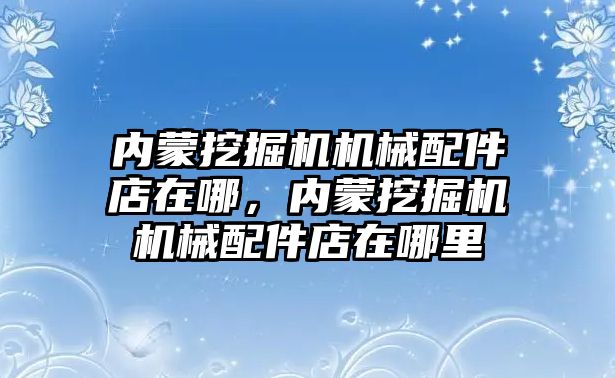 內(nèi)蒙挖掘機機械配件店在哪，內(nèi)蒙挖掘機機械配件店在哪里