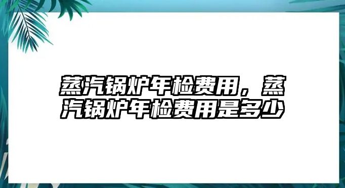 蒸汽鍋爐年檢費用，蒸汽鍋爐年檢費用是多少