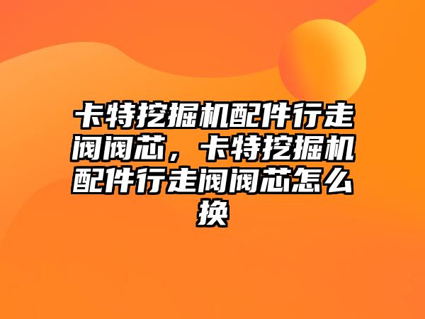 卡特挖掘機配件行走閥閥芯，卡特挖掘機配件行走閥閥芯怎么換