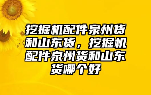 挖掘機配件泉州貨和山東貨，挖掘機配件泉州貨和山東貨哪個好