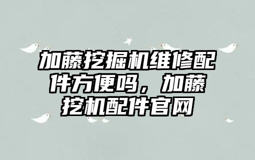 加藤挖掘機維修配件方便嗎，加藤挖機配件官網(wǎng)