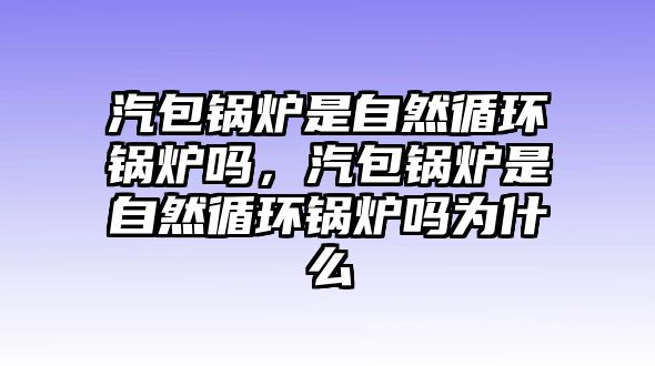 汽包鍋爐是自然循環(huán)鍋爐嗎，汽包鍋爐是自然循環(huán)鍋爐嗎為什么